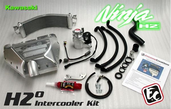 Kawasaki Ninja H2 Intercooler Kit. Performance Motorcycle Accessories, Ninja H2 intercooler kit, and stunt bike parts from Extreme Creations