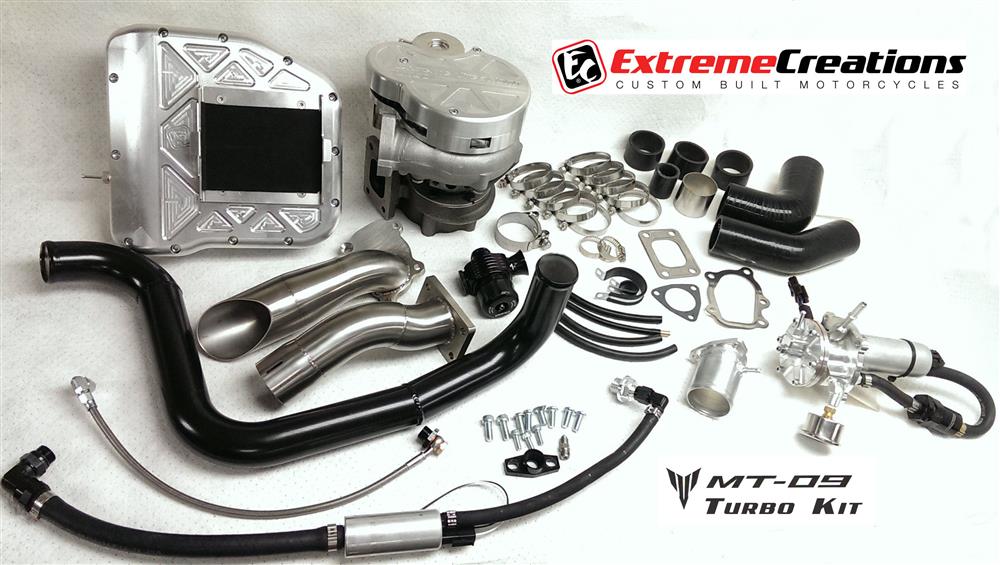Yamaha MT09, FZ-09, XSR900 Turbo Kit. Performance Motorcycle Accessories,  Ninja H2 intercooler kit, MT-FZ Turbo Kit and stunt bike parts from Extreme  Creations